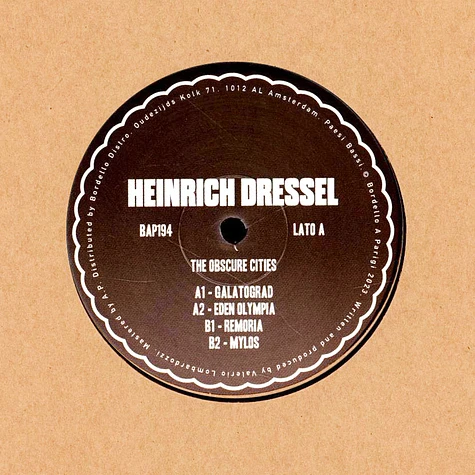 Heinrich Dressel - Obscure Cities EP