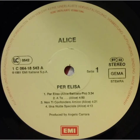 Alice - Per Elisa