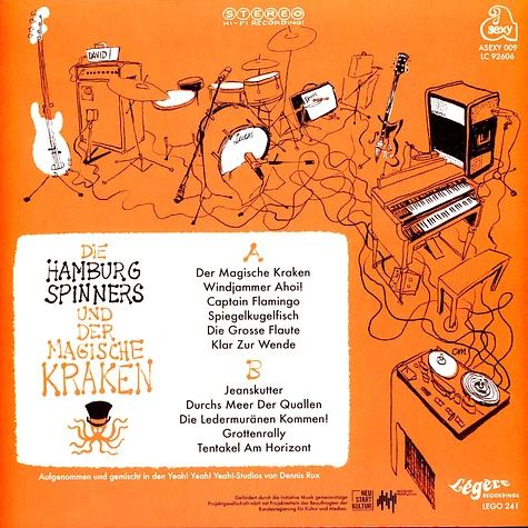 Hamburg Spinners (Carsten Erobique Meyer, David Nesselhauf, Dennis Rux, Lucas Kochbeck) - Der Magische Kraken HHV Exclusive Yolk Orange In Clear Vinyl Edition