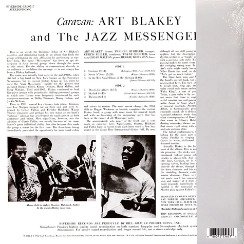 Art Blakey & The Jazz Messengers - Caravan Original Jazz Classic Series