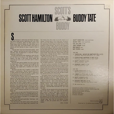 Scott Hamilton And Buddy Tate - Scott's Buddy