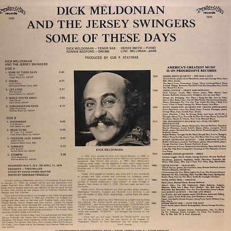 Dick Meldonian And The Jersey Swingers - Some Of These Days