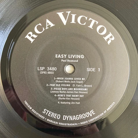 Paul Desmond Featuring Jim Hall - Easy Living