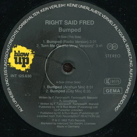 Right Said Fred - Bumped