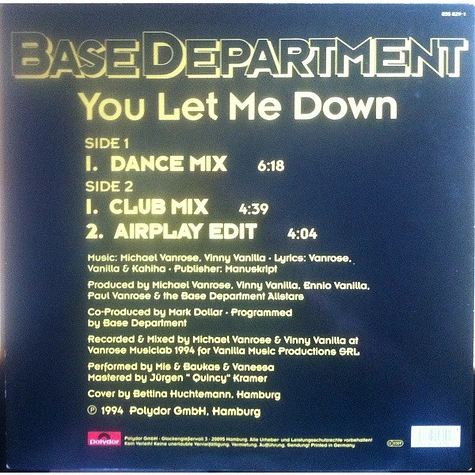 Base Department - You Let Me Down
