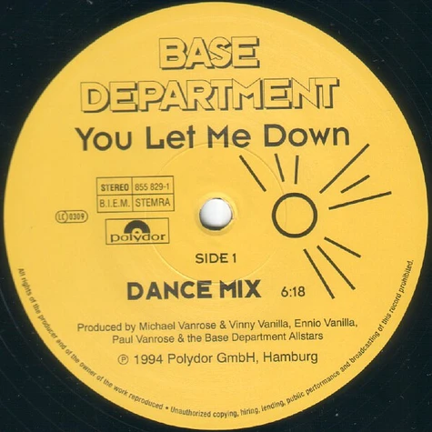Base Department - You Let Me Down