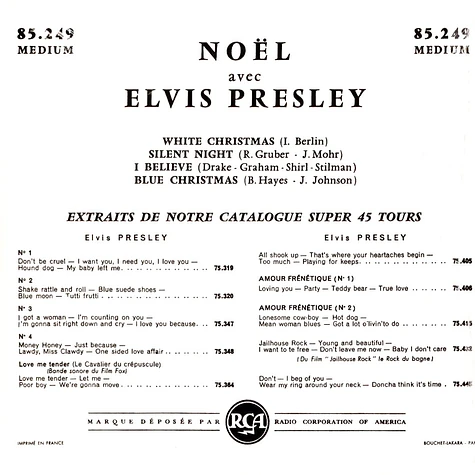 Elvis Presley - Noel Avec Elvis Translucent Vinyl Edition