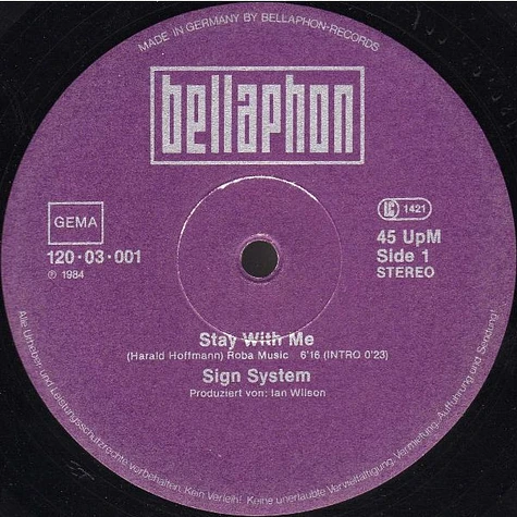 Sign System - Stay With Me / Talking About...
