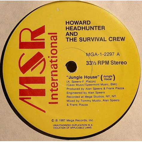 Howard Headhunter And The Survival Crew - Jungle House