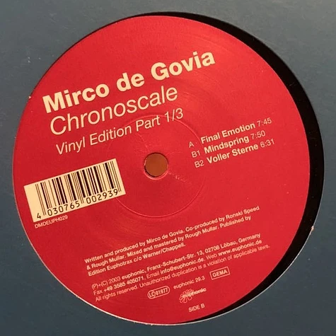 Mirco de Govia - Chronoscale (Vinyl Edition Part 1/3)
