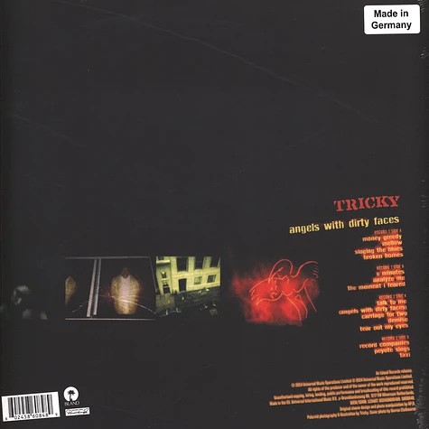 Tricky - Angels With Dirty Faces Orange Vinyl Record Store Day 2024 Edition
