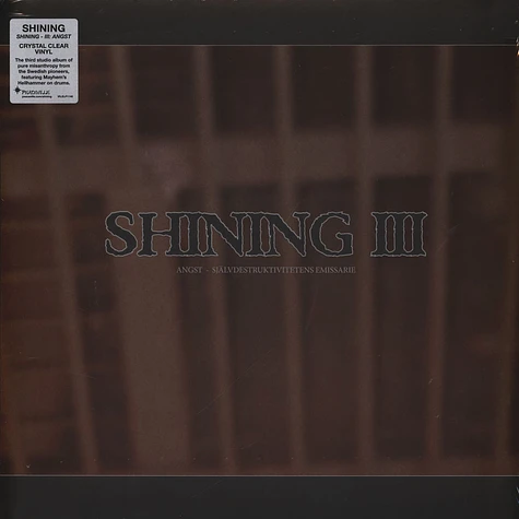 Shining - III: Angst Limited Crystal Clear Vinyl Edition