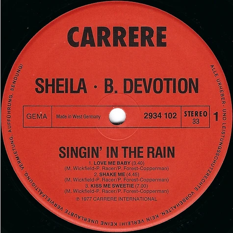 Sheila & B. Devotion - Singin' In The Rain