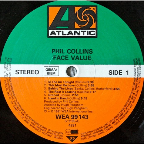 Phil Collins - Face Value