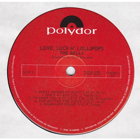 The Bells - Love, Luck N' Lollipops