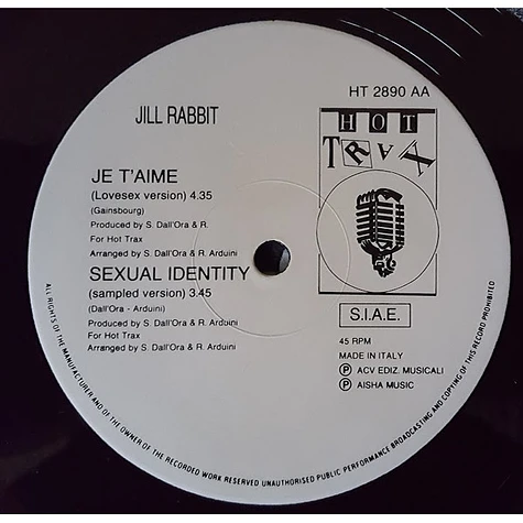 Jill Rabbit - Je T'Aime / Sexual Identity