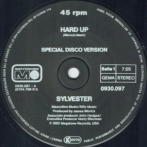 Sylvester - Hard Up
