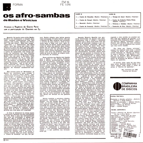 Baden E Vinicius - Os Afro Sambas