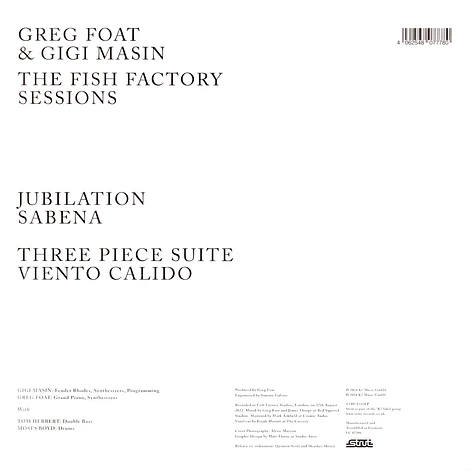 Greg Foat / Gigi Masin - The Fish Factory Sessions Record Store Day 2024 Colored Vinyl Edition