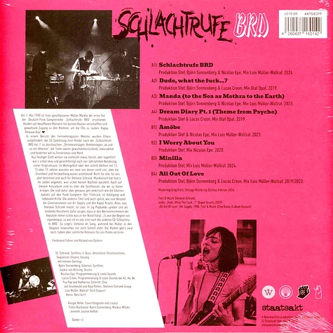 Stefanie Schrank - Schlachtrufe BRD Record Store Day 2024 Vinyl Edition