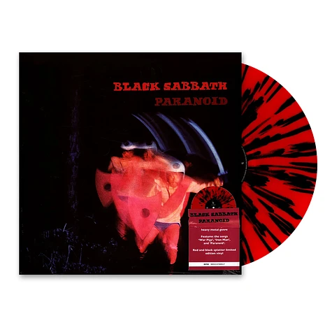 Black Sabbath - Paranoid Record Store Day 2024 Red & Black Splatter Vinyl Edition