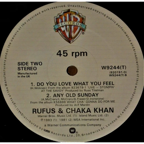 Rufus & Chaka Khan - One Million Kisses