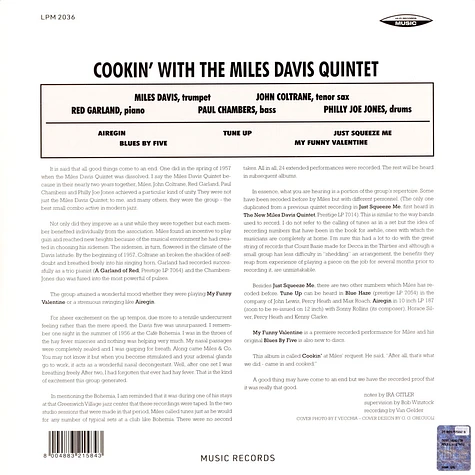 Miles Davis - Cookin' Black Vinyl Edition