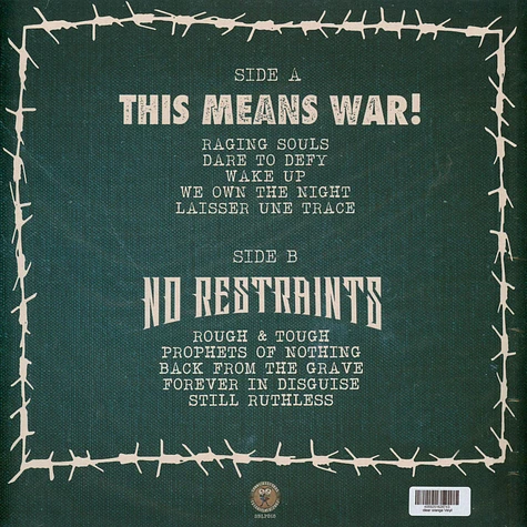 This Means War/No Restraints - Leave A Trace Split Album Translite Orange Vinyl Edition