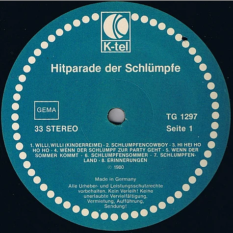 The Smurfs - Hitparade Der Schlümpfe