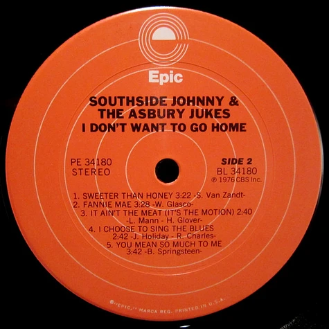 Southside Johnny & The Asbury Jukes - I Don't Want To Go Home