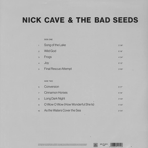 Nick Cave & The Bad Seeds - Wild God Black Vinyl Edition