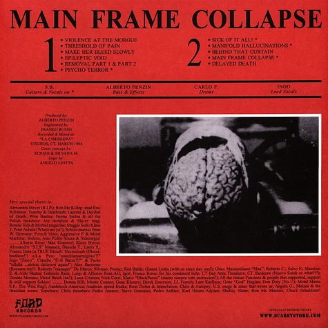 Schizo - Main Frame Collapse Black Vinyl Edition