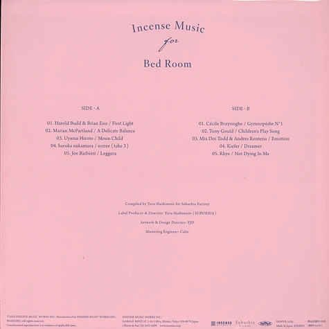 V.A. - Incense Music For Bed Room