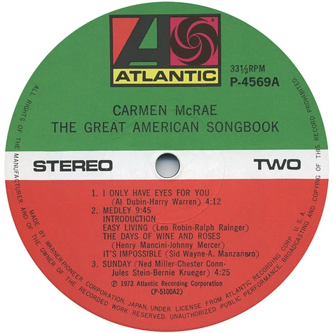 Carmen McRae - The Great American Songbook