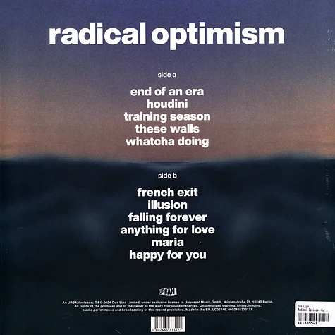 Dua Lipa - Radical Optimism Curacao Blue EU Vinyl Edition