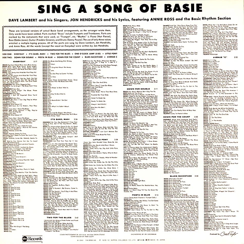 Lambert, Hendricks & Ross - Sing A Song Of Basie