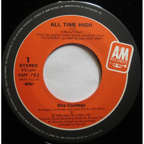 Rita Coolidge - All Time High (The Theme Song From Octopussy)