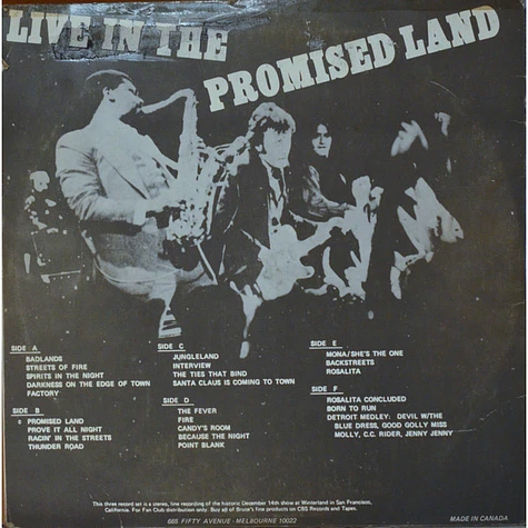Bruce Springsteen & The E-Street Band - Winterland, 1978 (Live In The Promised Land)