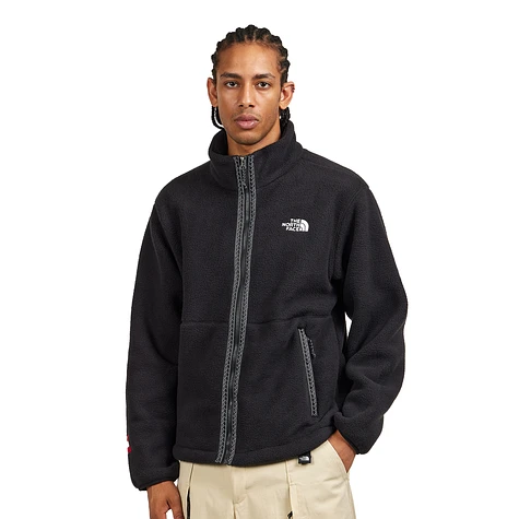 Black fuzzy north face jacket online