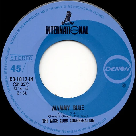 Mike Curb Congregation - Mammy Blue