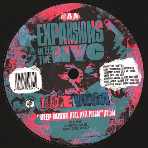 Louie Vega - Expansions In The Nyc - Another Day In My Life / Deep Burnt Feat. Alex Tosca Black Vinyl 2024 Repress Edition