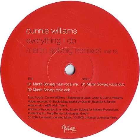 Cunnie Williams - Everything I Do (Martin Solveig Remixes)