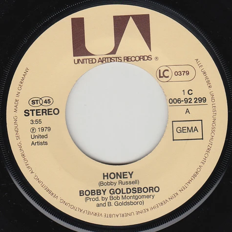 Bobby Goldsboro - Honey / Danny