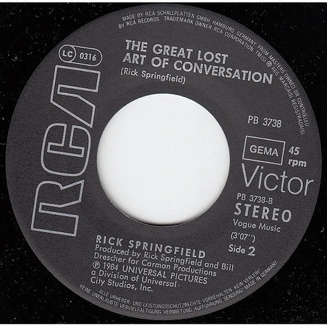 Rick Springfield - Love Somebody