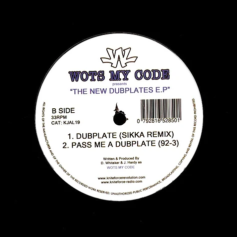 Wots My Code - The New Dubplates EP
