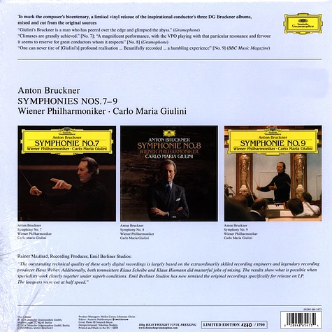 Carlo Maria Wiener Philharmoniker/Giulini - Bruckner:Sinfonien Nr.7-9