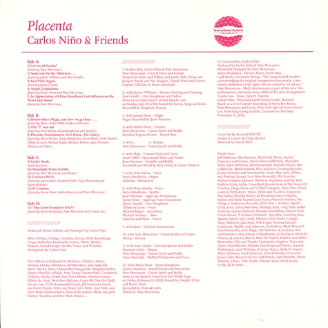 Carlos Nino & Friends - Placenta Black Vinyl Edition