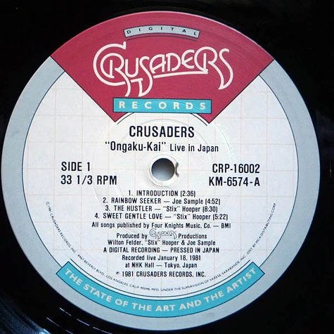 The Crusaders - Ongaku Kai, Live In Japan