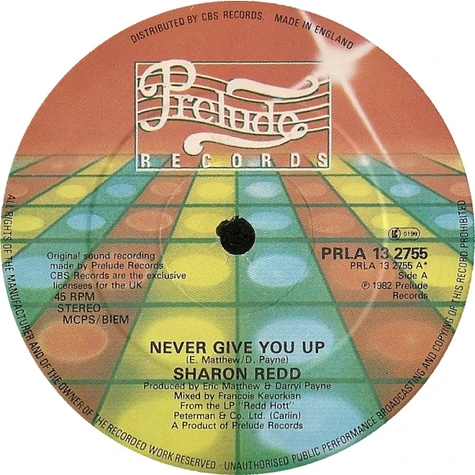 Sharon Redd - Never Give You Up / Beat The Street