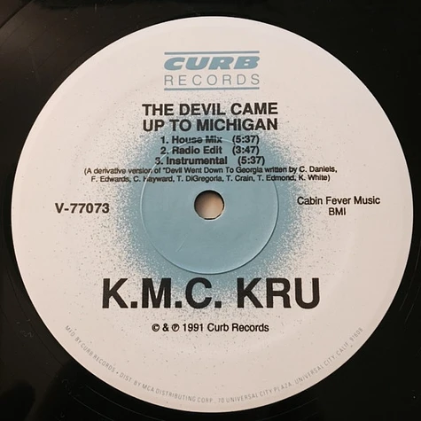 K.M.C. Kru - She's My Cutie / The Devil Came Up To Michigan